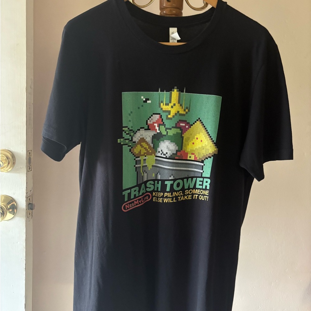NINTENDO-Inspired Parody Garbage-Trash Video Game Shirt